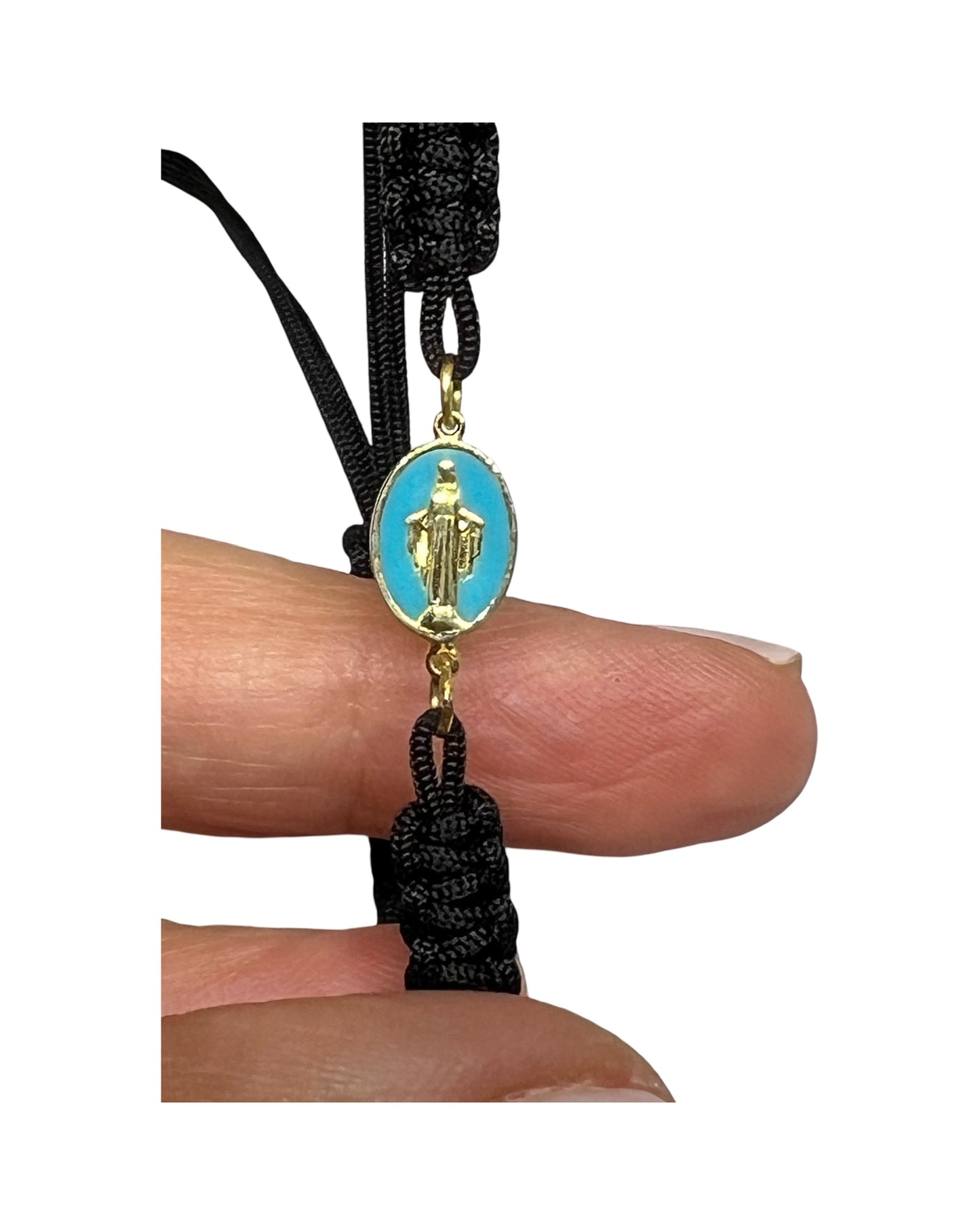 Enamel and gold Saint Mary chambala bracelet