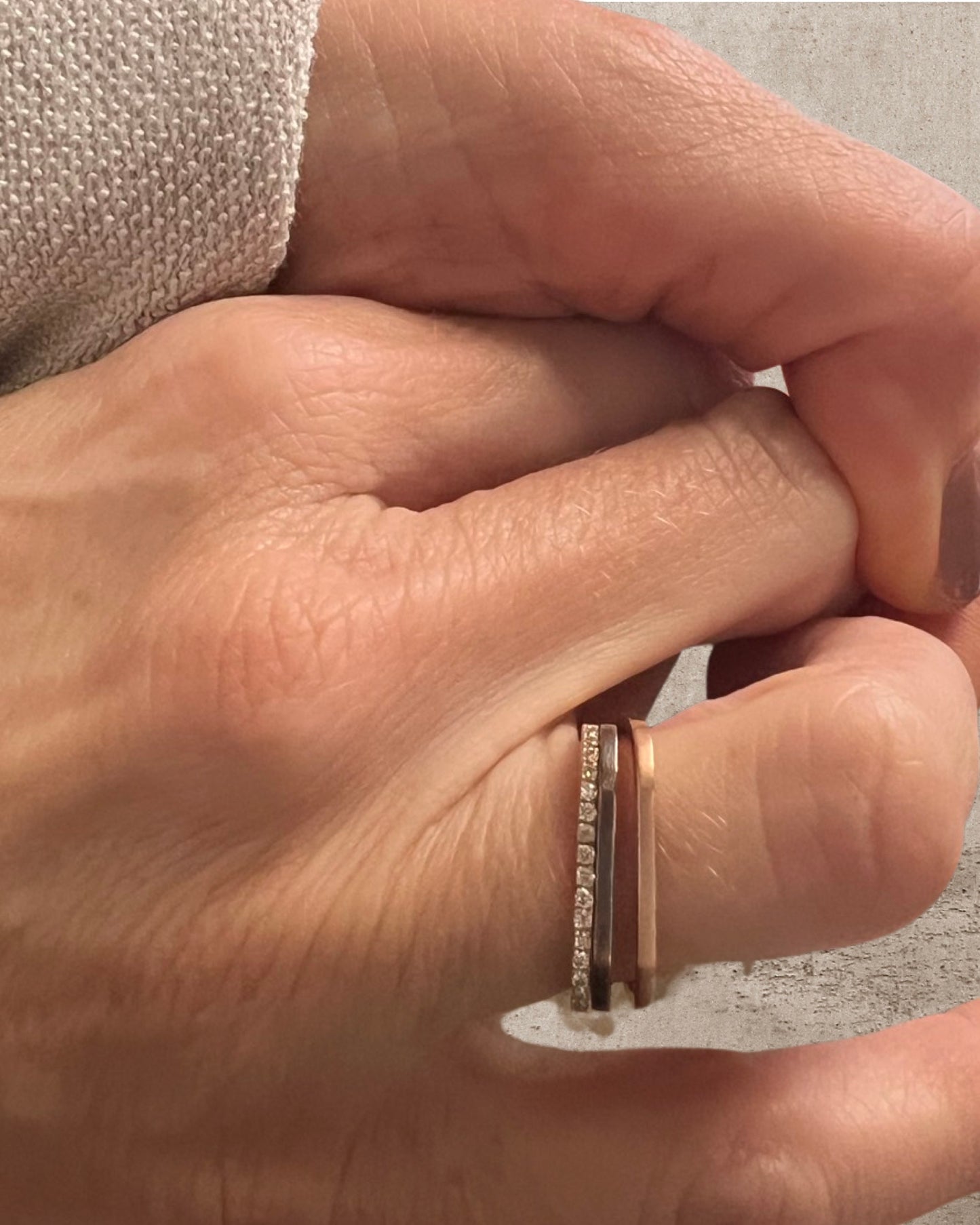 Slim Square simple ring