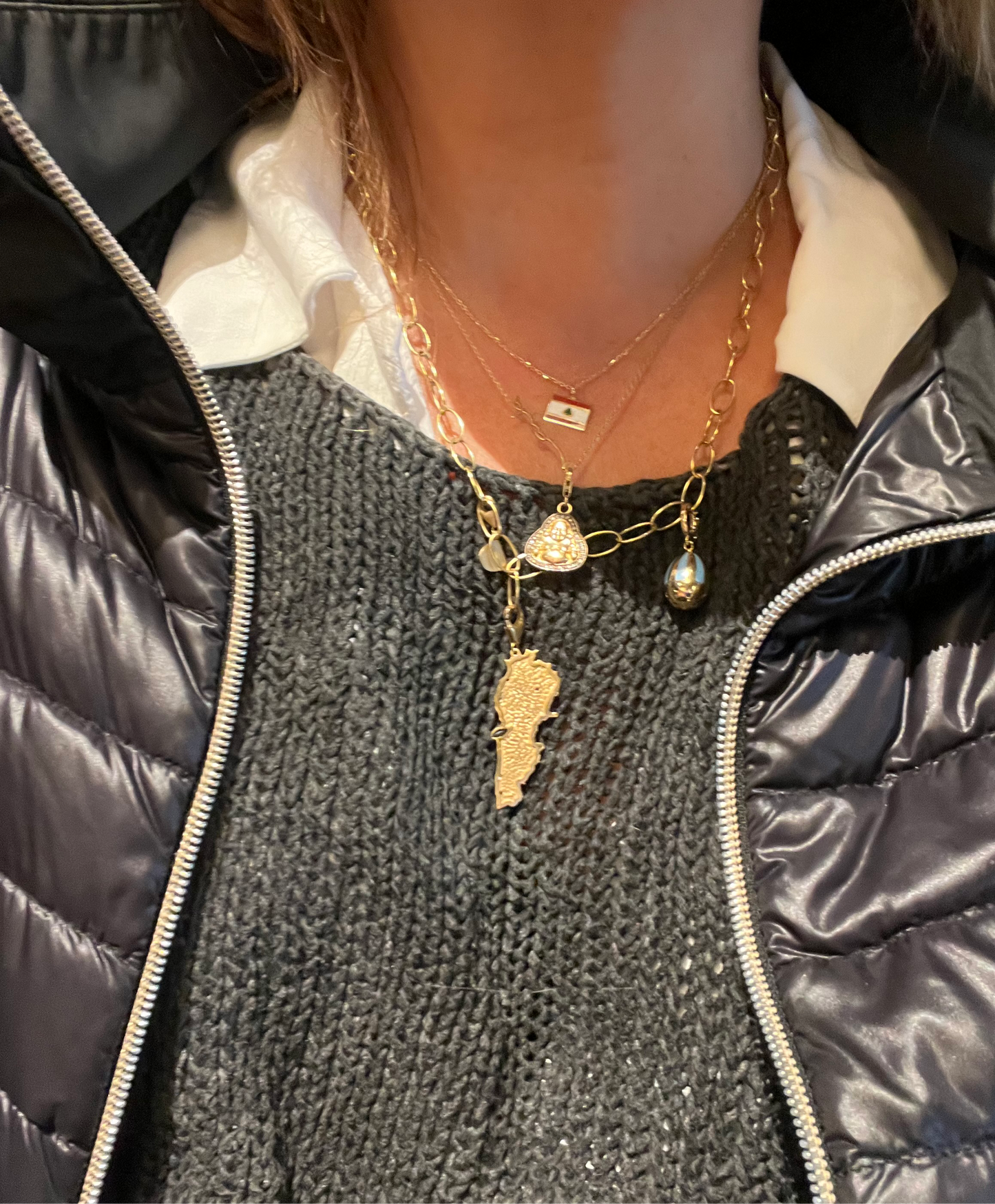 Lebanon flag neckace