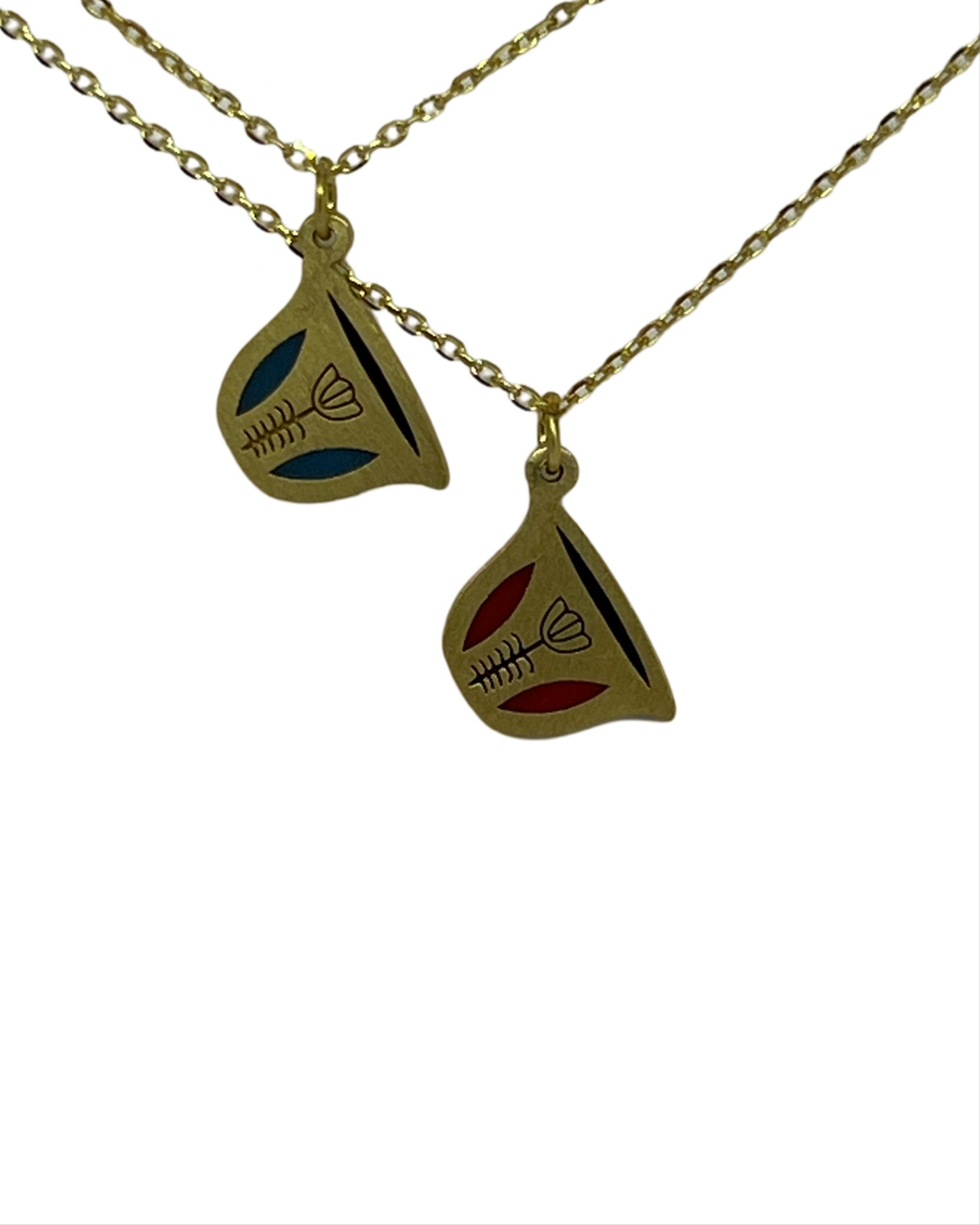 Lebanon red or blue coffee necklace