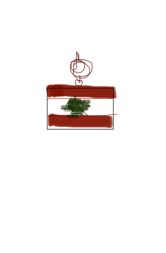 Lebanon flag neckace