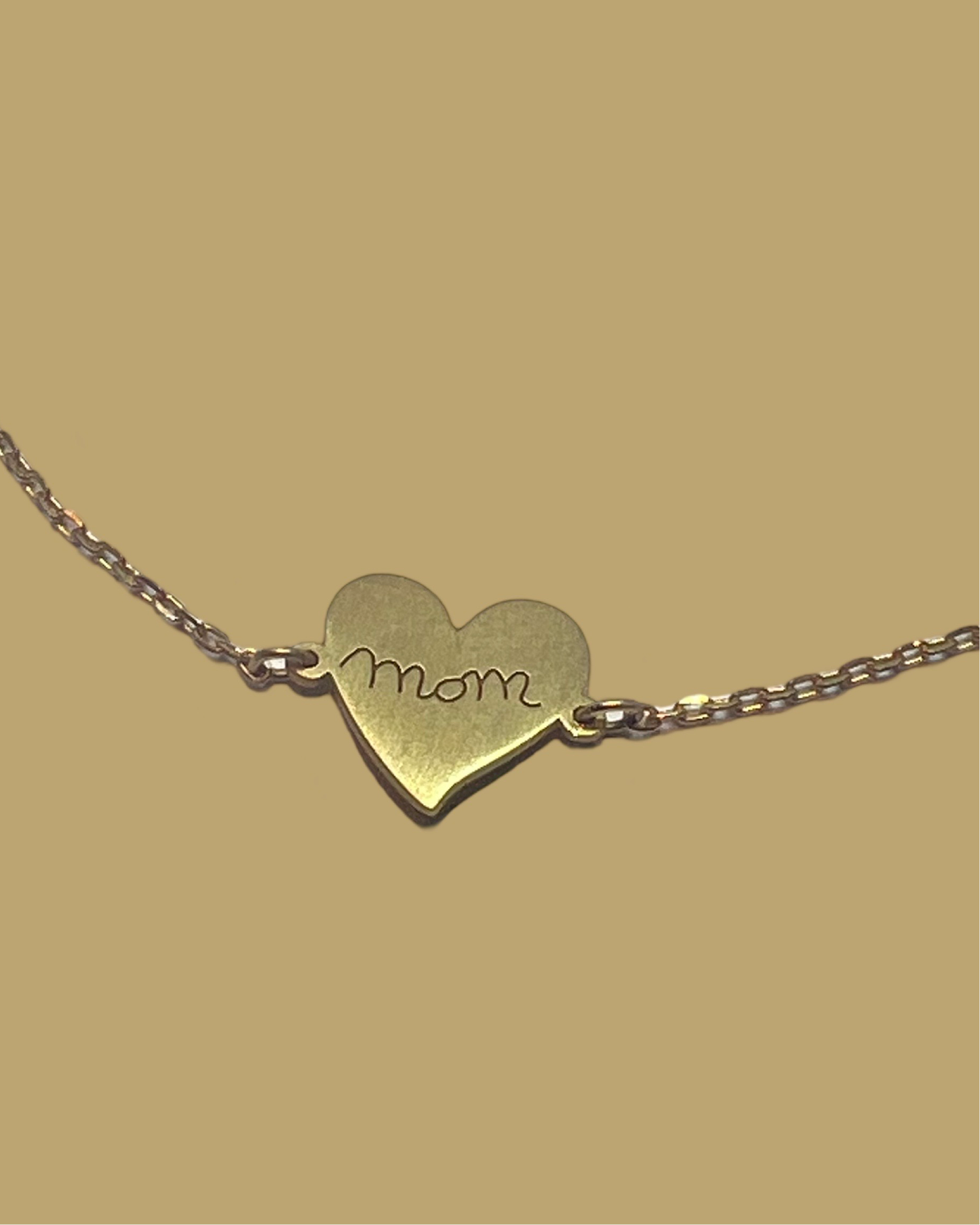 Mom Heart necklace hand made