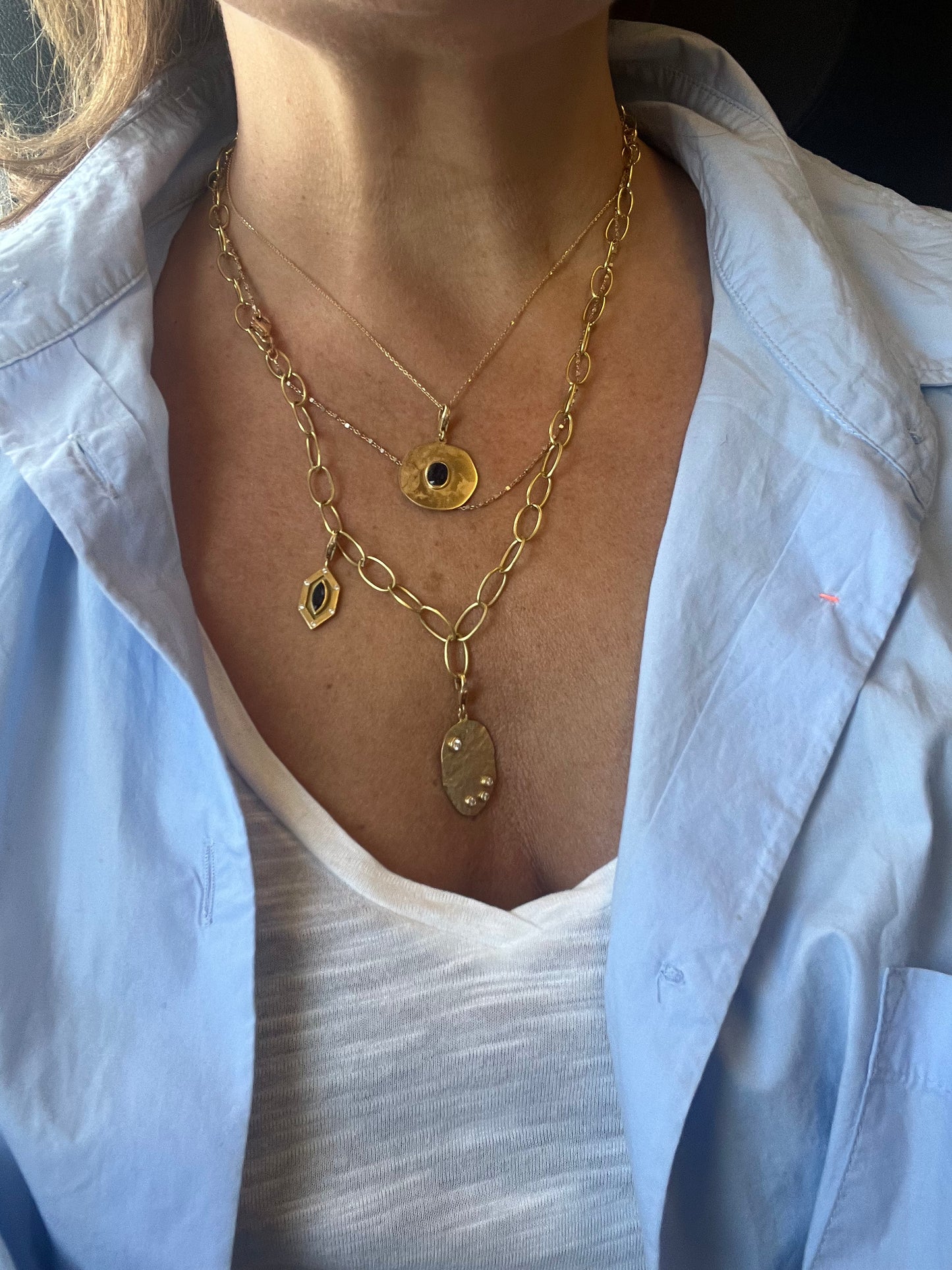 Palme d’or necklace with a diamond