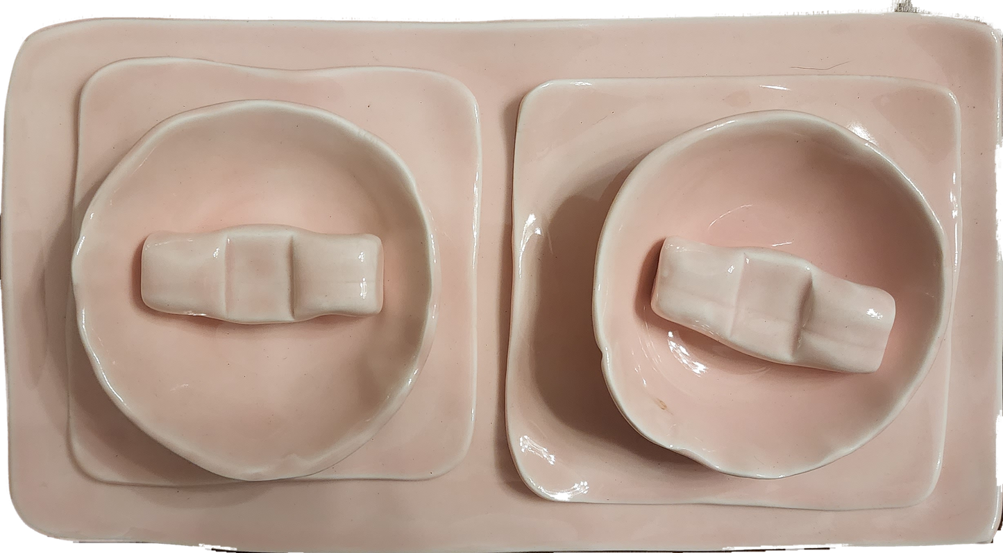 Pink Sushi set for two