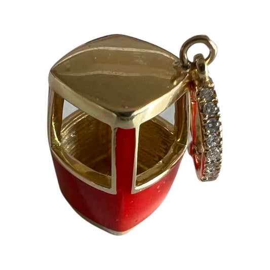 Special Lebanon edition: Red Jounieh Telepherique with diamonds in yellow gold