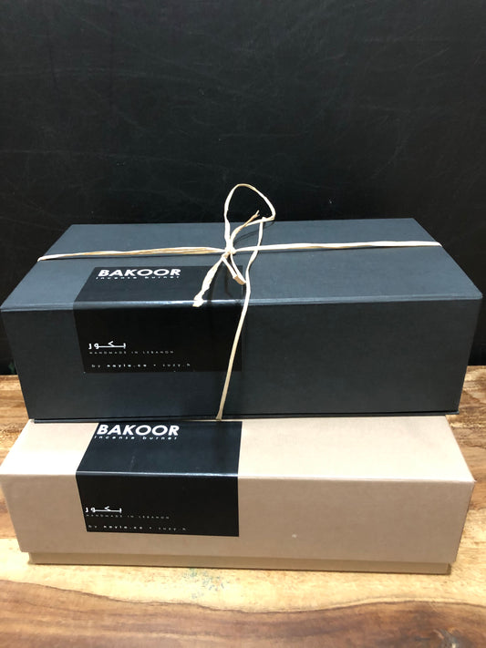 Petrol Green Bakoor set with Gold rim