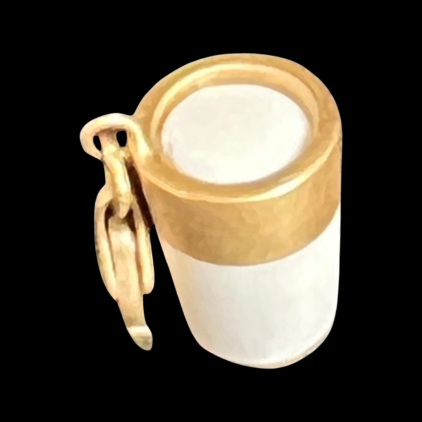 Special Lebanon edition. Arak shot in solid gold and white enamel, and white diamonds charm