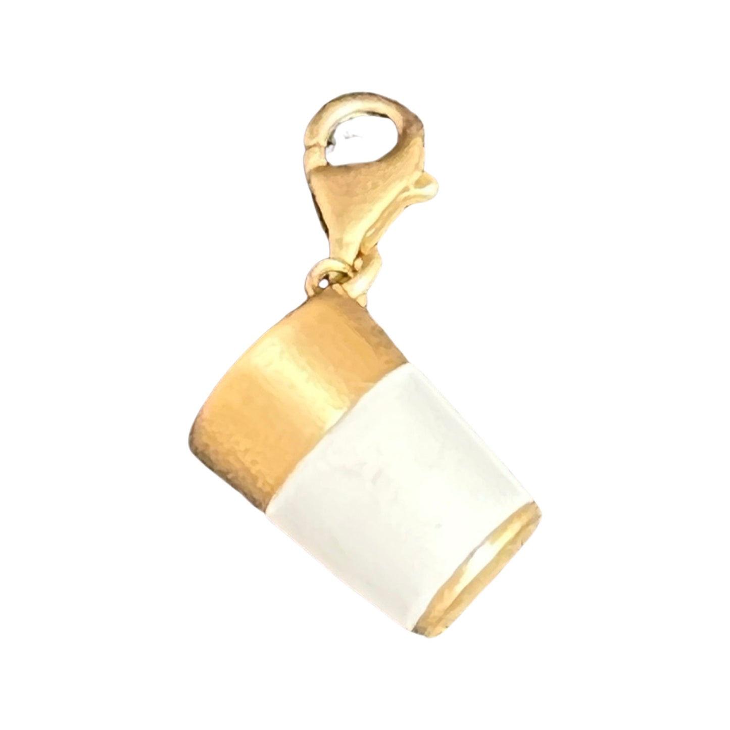 Special Lebanon edition. Arak shot in solid gold and white enamel, and white diamonds charm