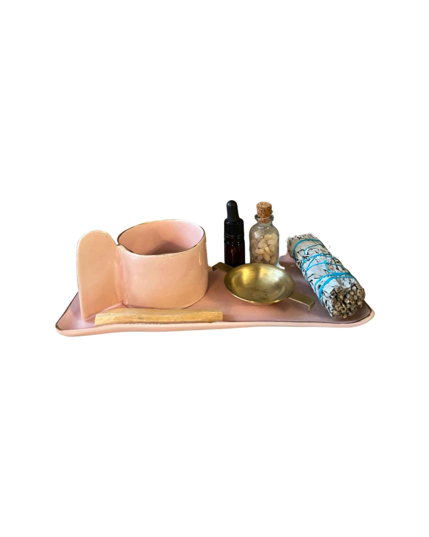 Light pink Bakoor set with Gold rim