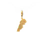 Lebanese charm collection - Lebanon Map with Sapphire