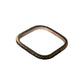 Slim Square ring with cognac or black or brown diamonds