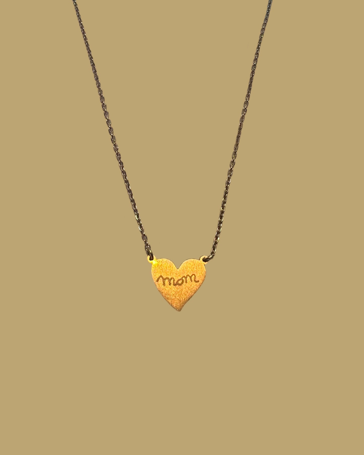 Mom Heart necklace hand made