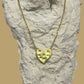 Heart necklace hammered