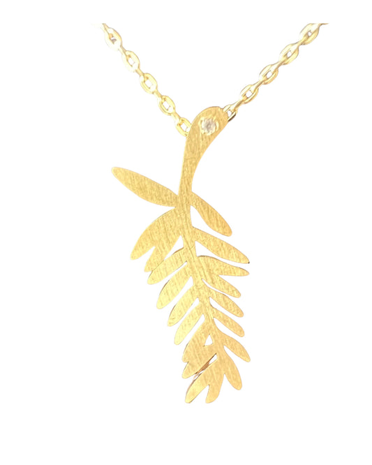 Palme d’or necklace with a diamond