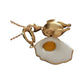 Sunny Side up charm in yellow gold and enamel
