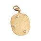 Hammered page charm with diamonds in yellow gold