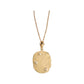 Hammered page charm with diamonds in yellow gold