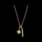 Art Deco charm with diamonds in pink gold