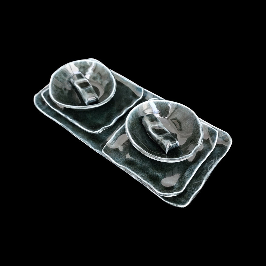 Petrol Green Sushi set for two