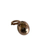 Lucky beginning egg charm with black and white diamonds in pink solid gold