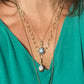 Enameled Turquoise and Pink Egg Charm matte finish