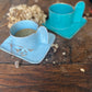 Turquoise Mini Bakoor set with Gold rim