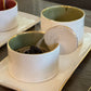 White and Green Verveine Bakoor set with gold rim