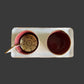 White and Ruby Bakoor set with gold rim
