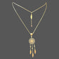 Feather necklace with a brown diamond